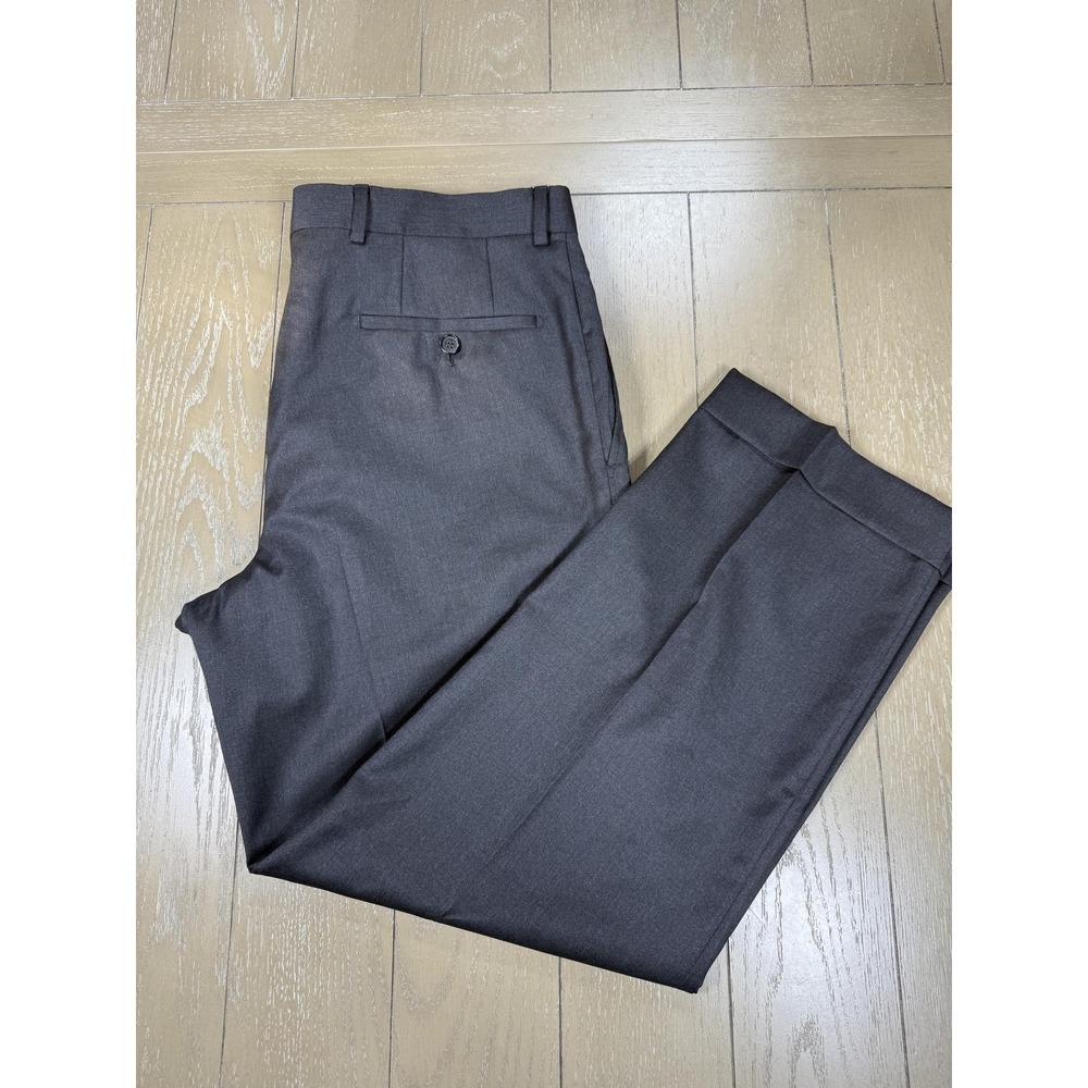 Hugo Boss Dress Pants Mens 34x30 Gray Wool Pasolini Movie Comfort Flat Front